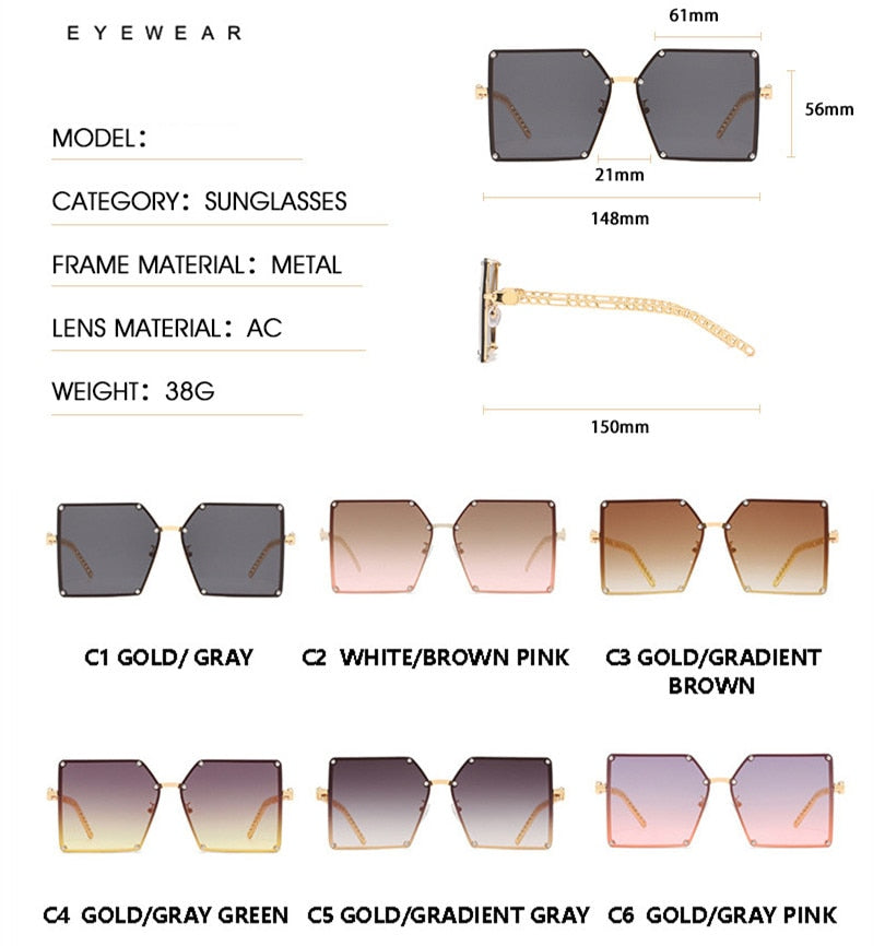 Square Sunglasses Women Fashion