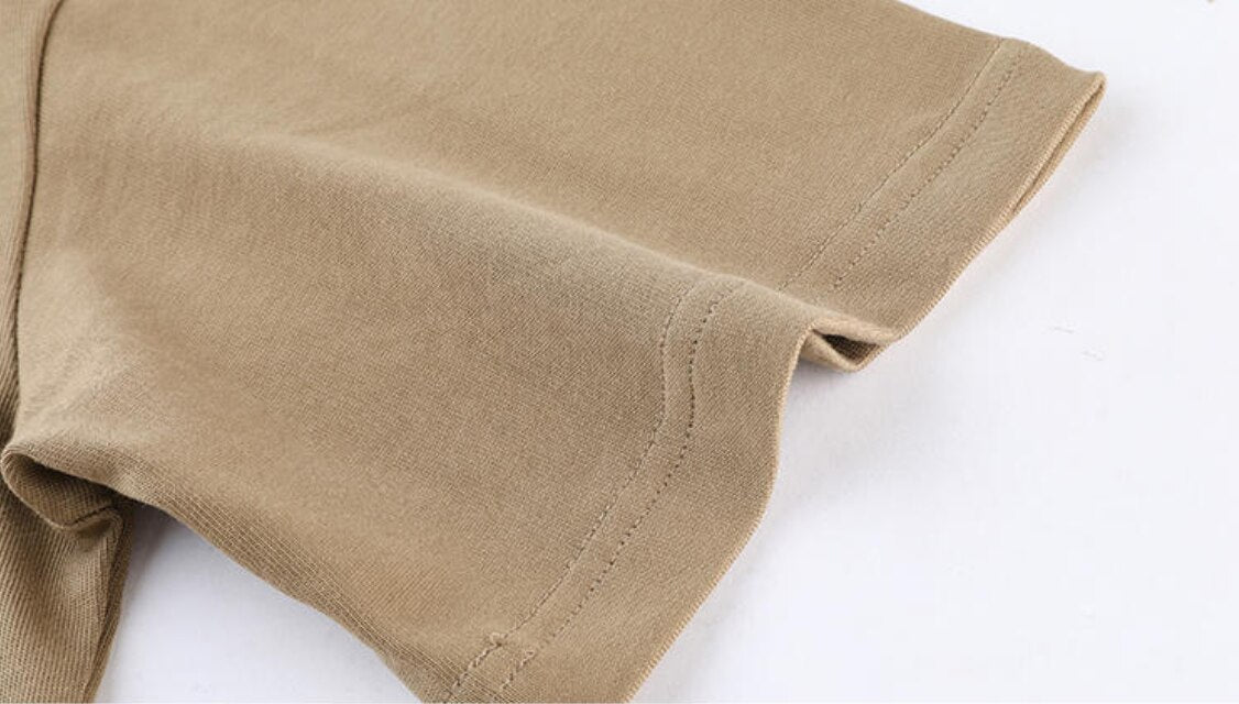 Hgn-End Quality Oversized Heavy Weight 100% Cotton T-shirt for Men Short Sleeve Tee Solid Color