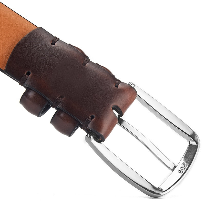 Belt Male Luxury Designer Cowskin Belts For Jeans Genuine Leather Strap