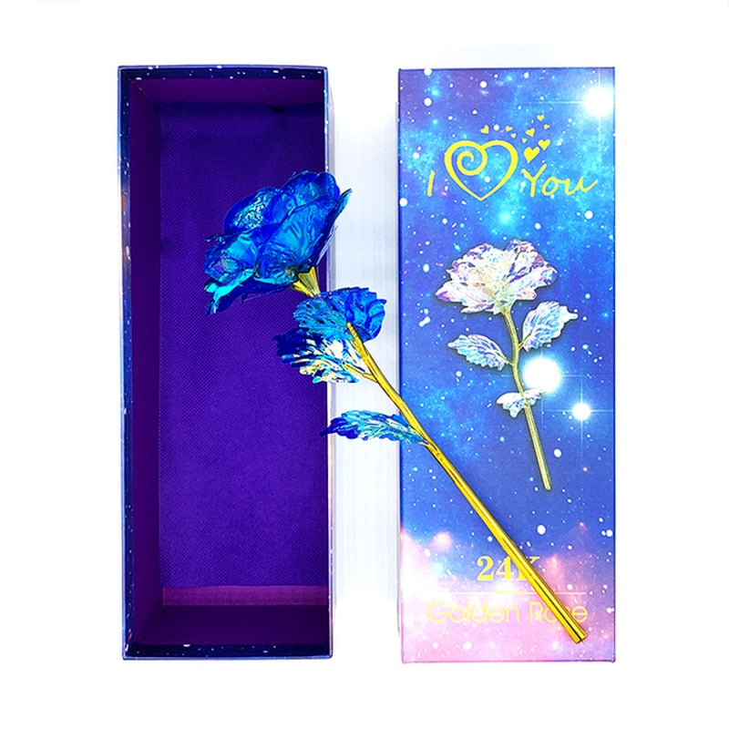 Led Rose Eternal Artificial Flower With Dome Fairy String Lights