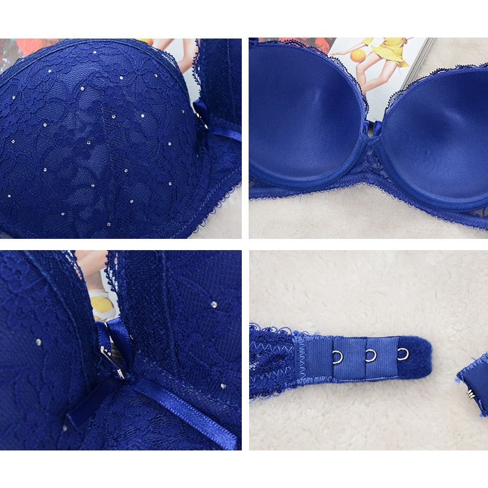 Lace Drill Bra Set