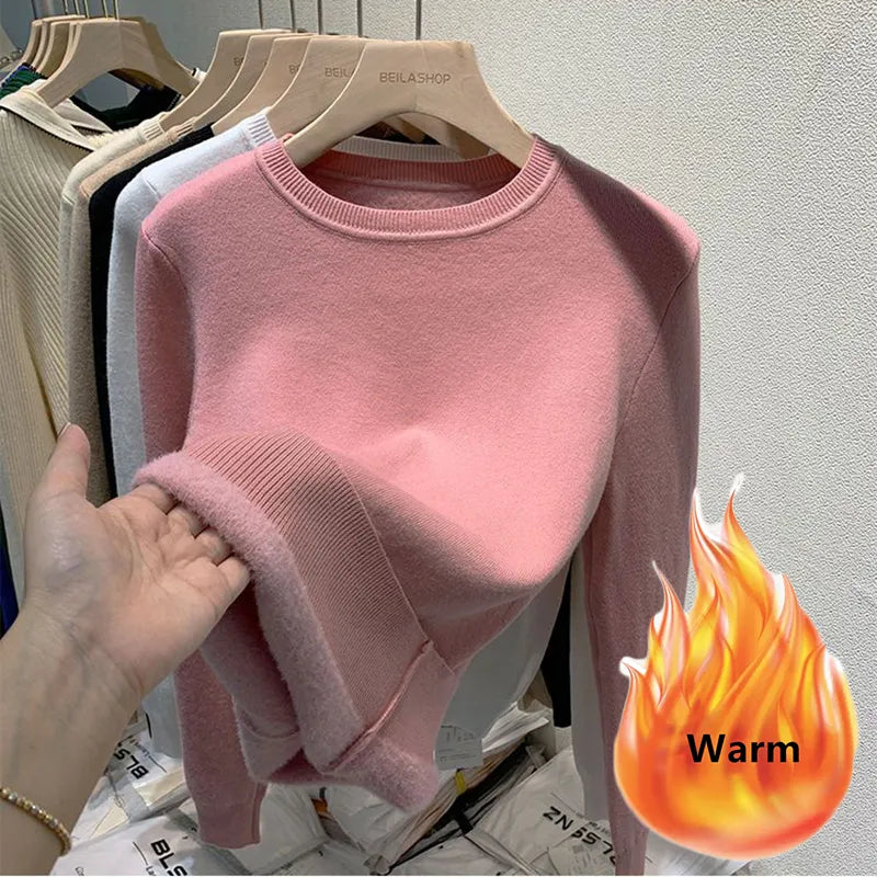Women's sweaters with Plush Fleece Lining