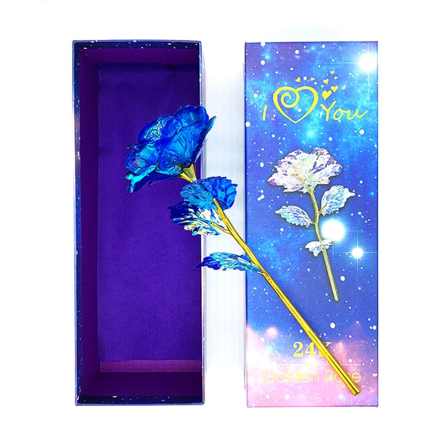 Led Rose Eternal Artificial Flower With Dome Fairy String Lights