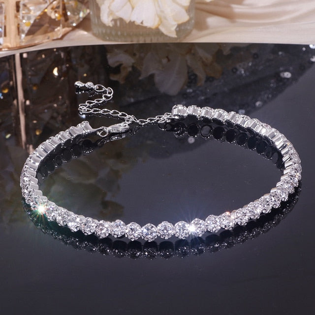 Rhinestone Crystal Choker Necklace Earrings And Bracelet Set
