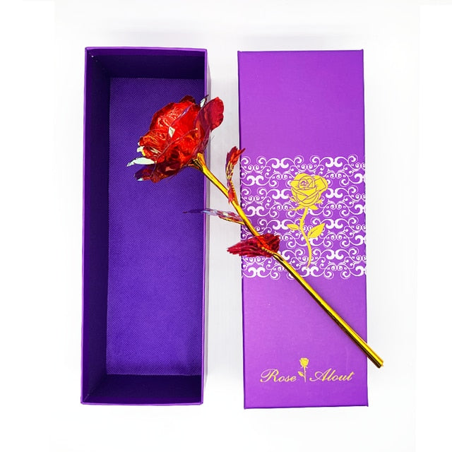 Led Rose Eternal Artificial Flower With Dome Fairy String Lights