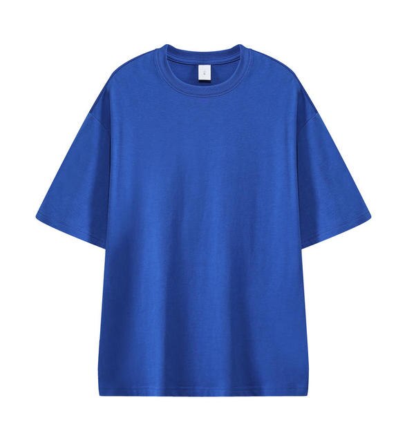 Hgn-End Quality Oversized Heavy Weight 100% Cotton T-shirt for Men Short Sleeve Tee Solid Color