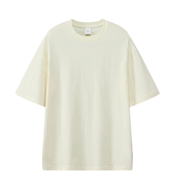 Hgn-End Quality Oversized Heavy Weight 100% Cotton T-shirt for Men Short Sleeve Tee Solid Color