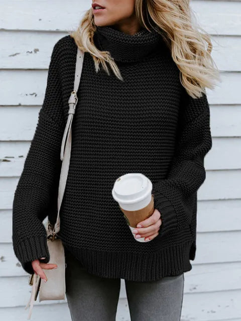Women Pullover Thick Knitted Turtleneck Sweater