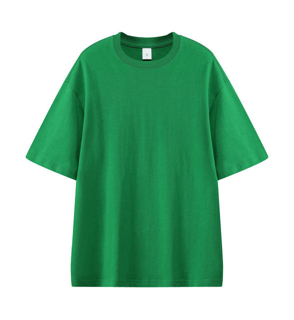 Hgn-End Quality Oversized Heavy Weight 100% Cotton T-shirt for Men Short Sleeve Tee Solid Color