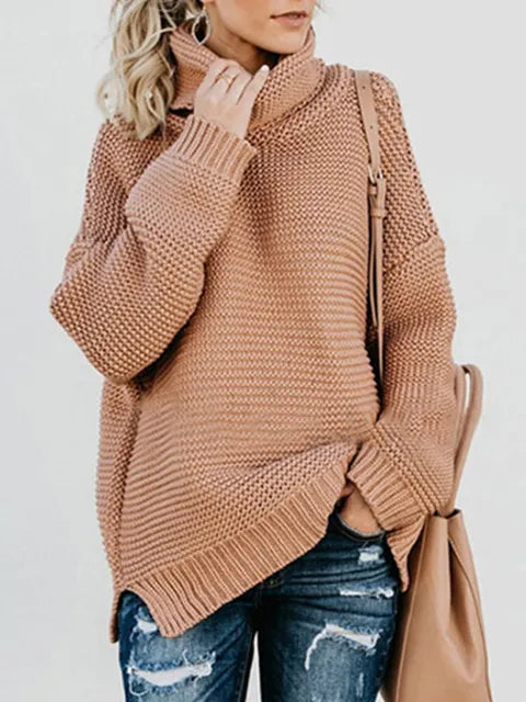 Women Pullover Thick Knitted Turtleneck Sweater