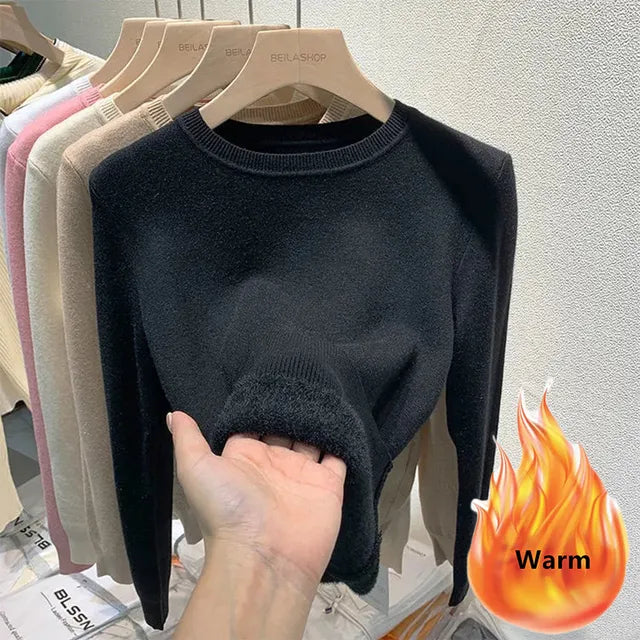 Women's sweaters with Plush Fleece Lining