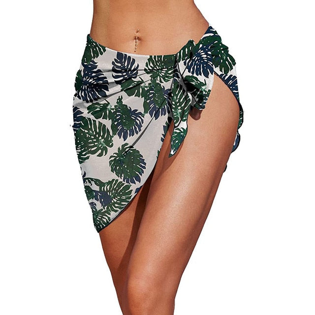 Sheer Short Skirt Chiffon Scarf Cover Ups For Swimwear