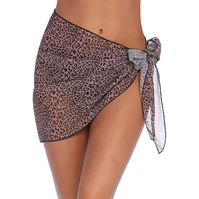 Sheer Short Skirt Chiffon Scarf Cover Ups For Swimwear