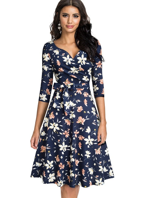 New Spring Sash Retro Dress
