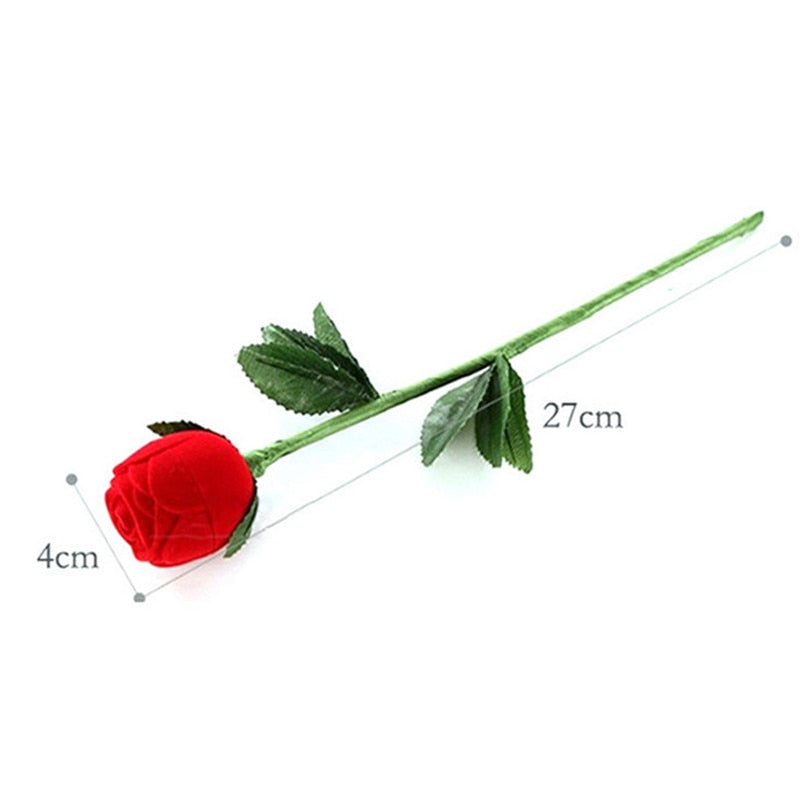Romantic Rose Ring Box Flower Valentines Day Gift