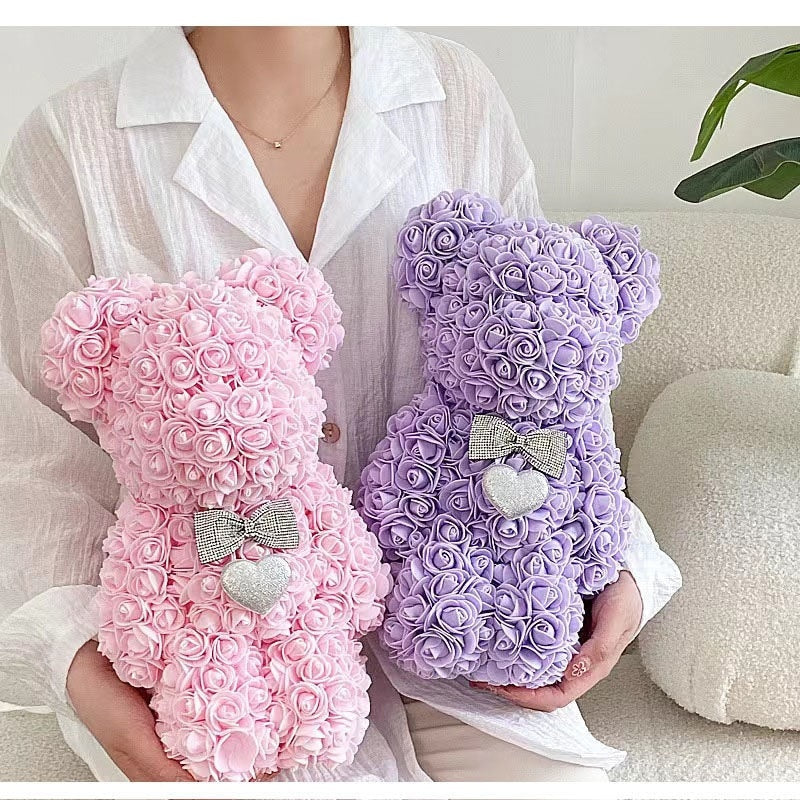 Artificial Flower Rose Teddy Bear