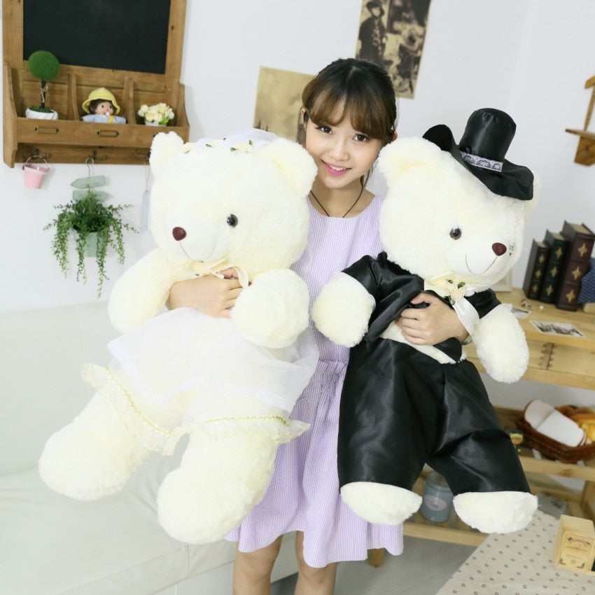 2pcs Couple Wedding Teddy Bears