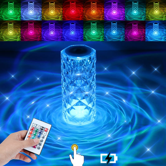Crystal Table Led Night Light Touch Lamp