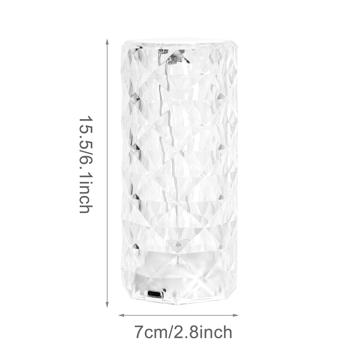 Crystal Table Led Night Light Touch Lamp