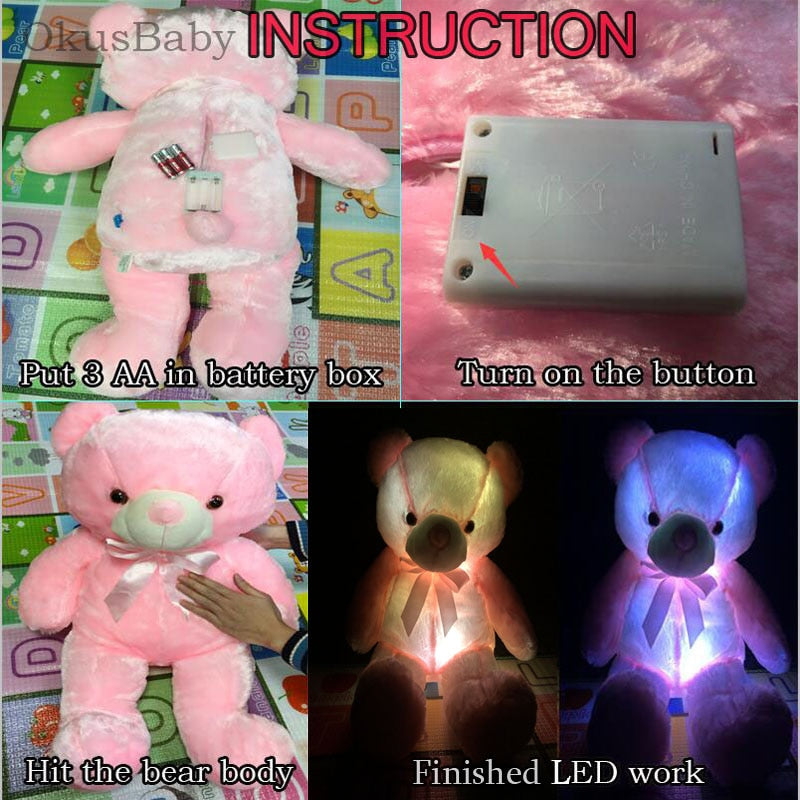 Creative Light Up Led Teddy Bear Stuffed Animal