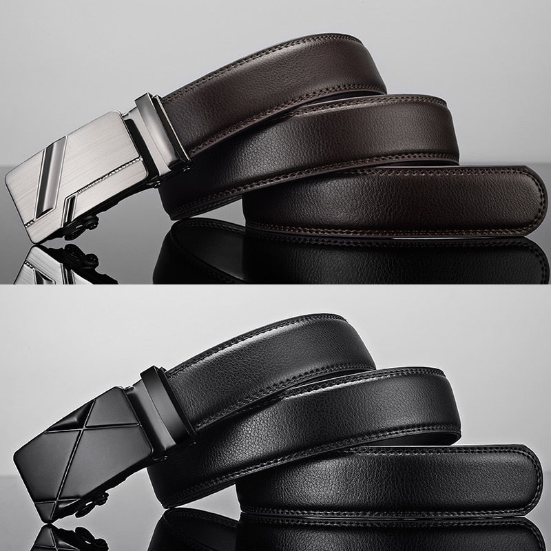 Belt Men Top Quality Luxury Business Men Belt, Automatic Buckle
