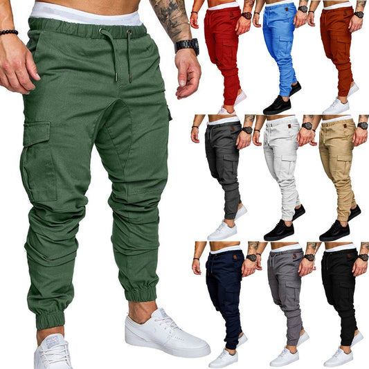 Men Pants Thin Jogger Cargo Pants