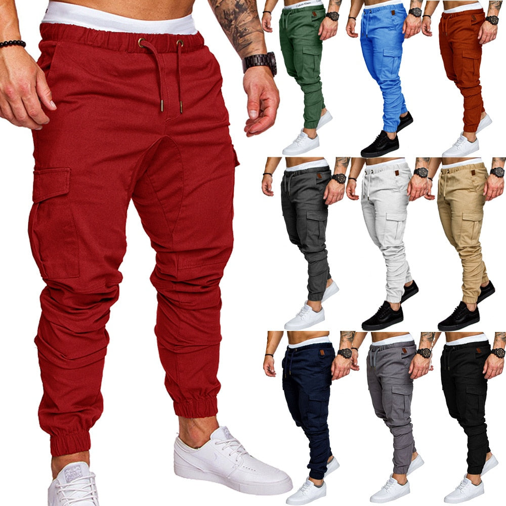 Men Pants Thin Jogger Cargo Pants