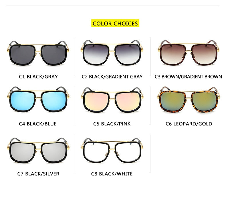 Big Frame Men Square Sunglasses