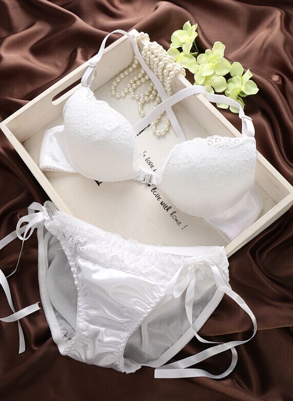 Sexy Lace Beautiful Back Bra Bowknot Fashion Bra Set