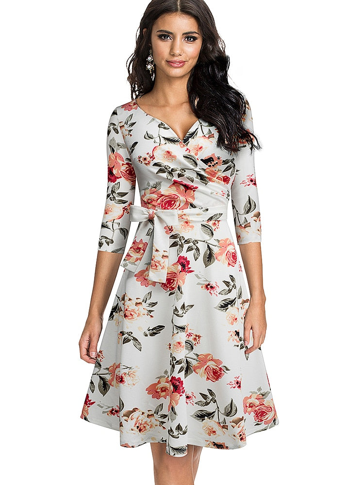 New Spring Sash Retro Dress