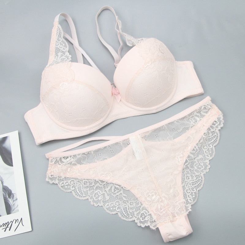 Sexy Lace Push Up Bra Set