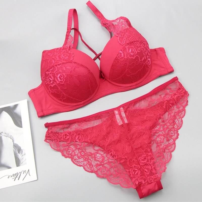 Sexy Lace Push Up Bra Set