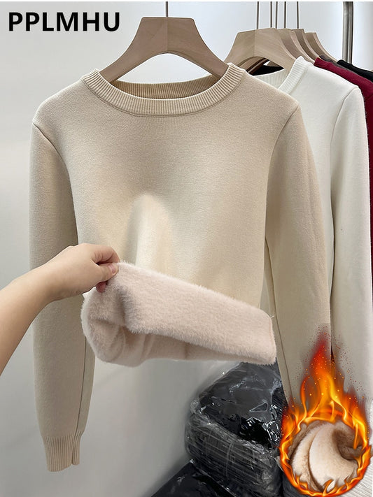 Women's sweaters with Plush Fleece Lining