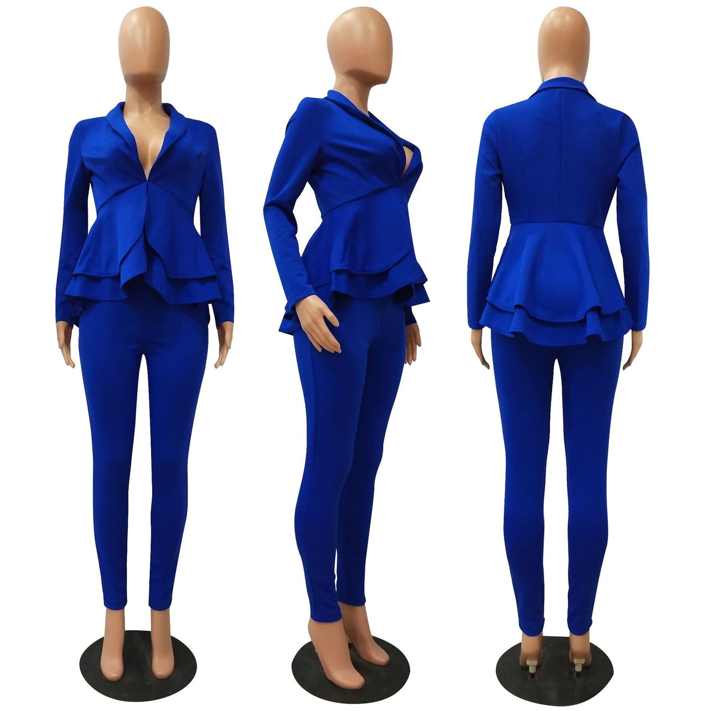 2 Piece Long Sleeve Pant SuitTwo