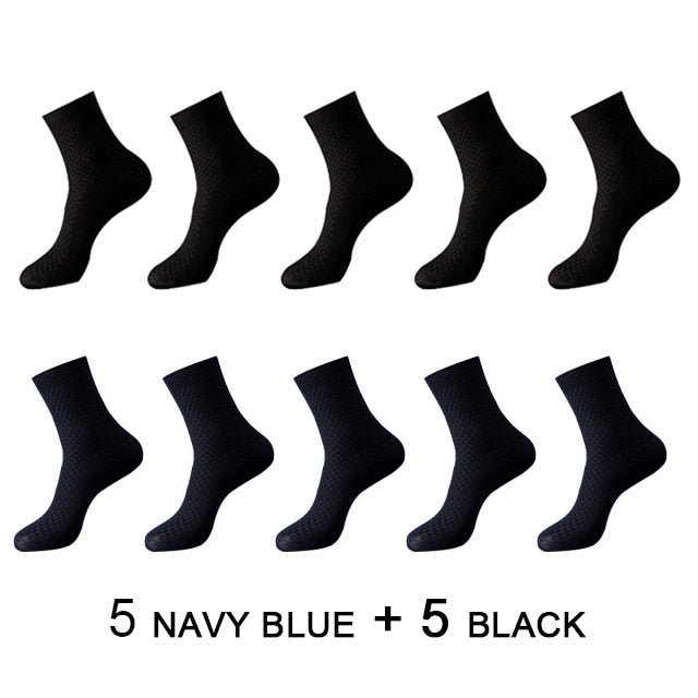 High Quality 10 Pairs/lot Men Bamboo Fiber Socks