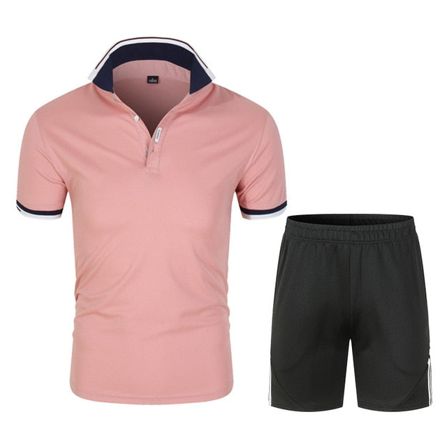 Men's Polo Shirt and Shorts Sets