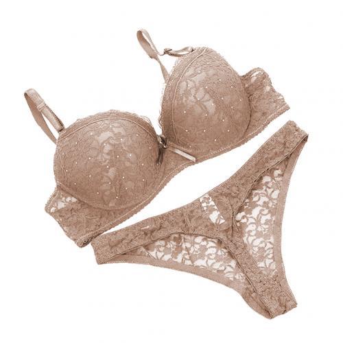 Lace Drill Bra Set