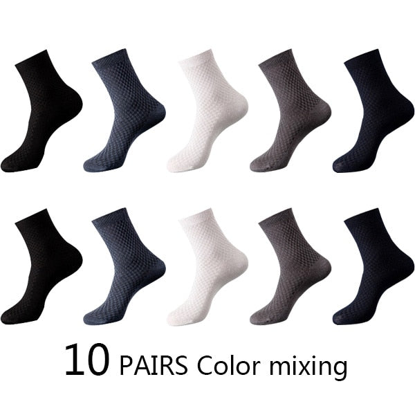 High Quality 10 Pairs/lot Men Bamboo Fiber Socks