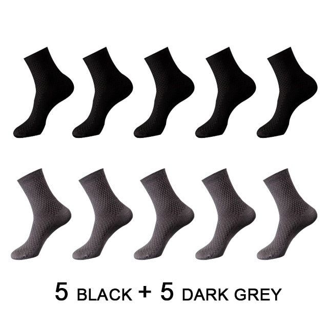 High Quality 10 Pairs/lot Men Bamboo Fiber Socks