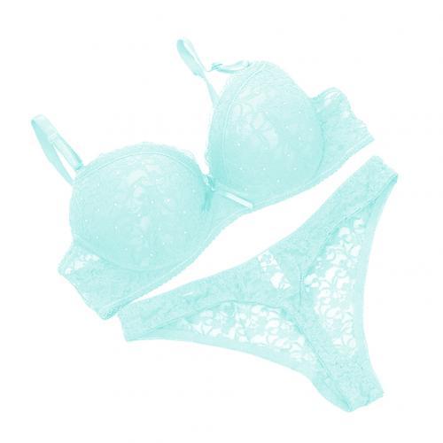 Lace Drill Bra Set