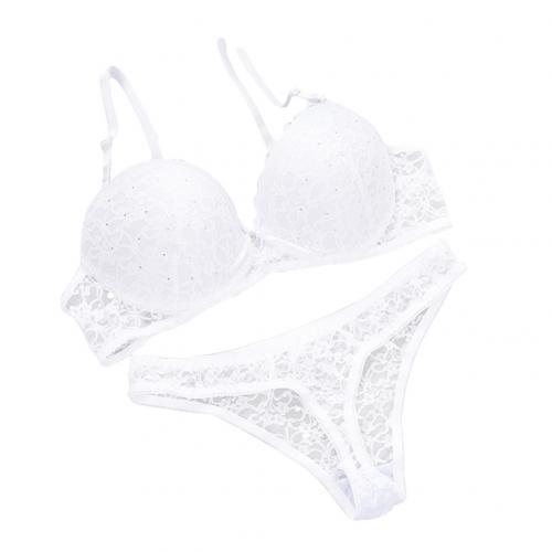 Lace Drill Bra Set