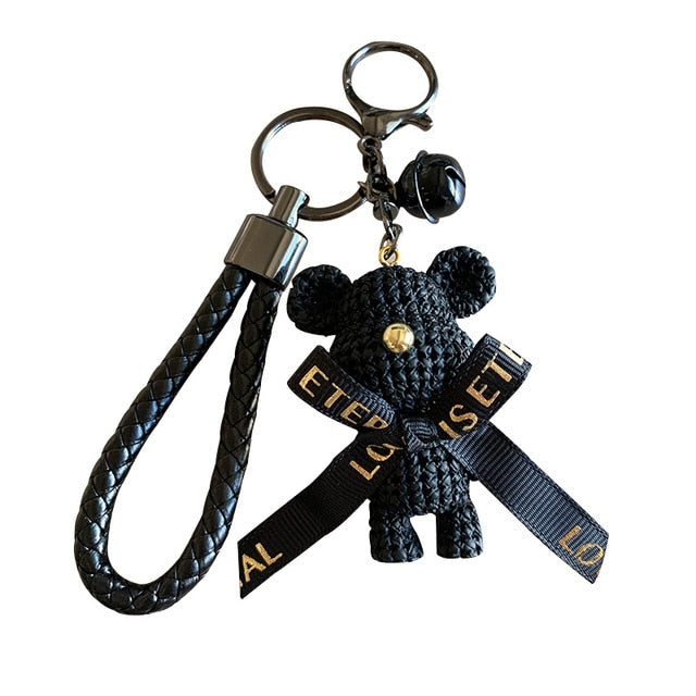 Rhinestone Keychain Bear