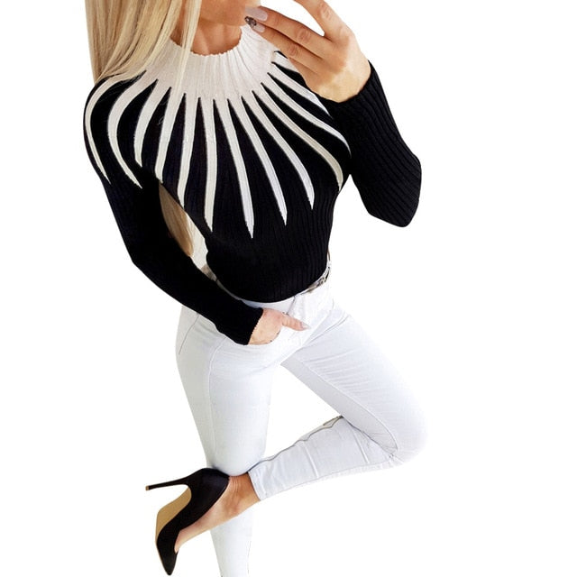 Black and White Pullover